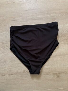 High-Waist maternity Bikini Bottoms in Black